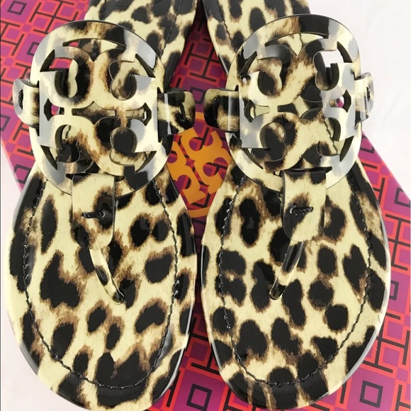 Tory Burch Miller Sandals Thong Flip Flop leopard - Picture 2 of 8